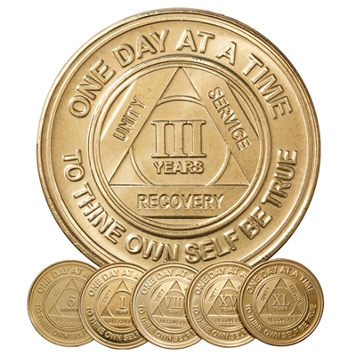 RE Goldine AA Anniversary Medallions